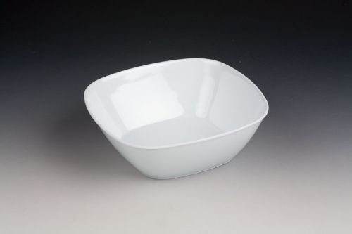 Melamine Square Salad Bowl - White 23cm (Set Of 12)