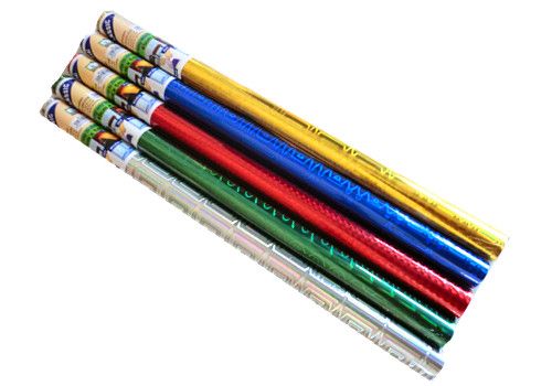 Book Wrap - Laser 100cm (Set Of 6 Assorted)