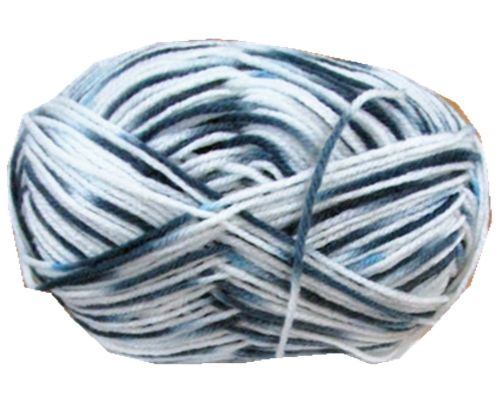 2 Tone Acrylic Yarn - 100g (White / Grey) - Set Of 6