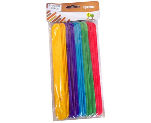 Popsicle Sticks - Colour 20cm (12 Packs)
