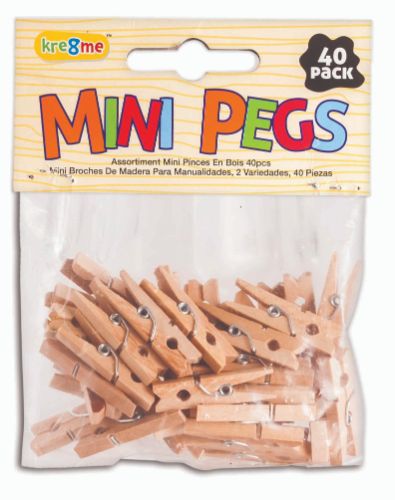 Plain Craft Pegs - Mini (120pcs)