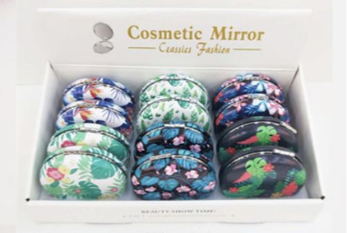 Cosmetic Mirror - 7cm Leaf (Set Of 12 Assorted)