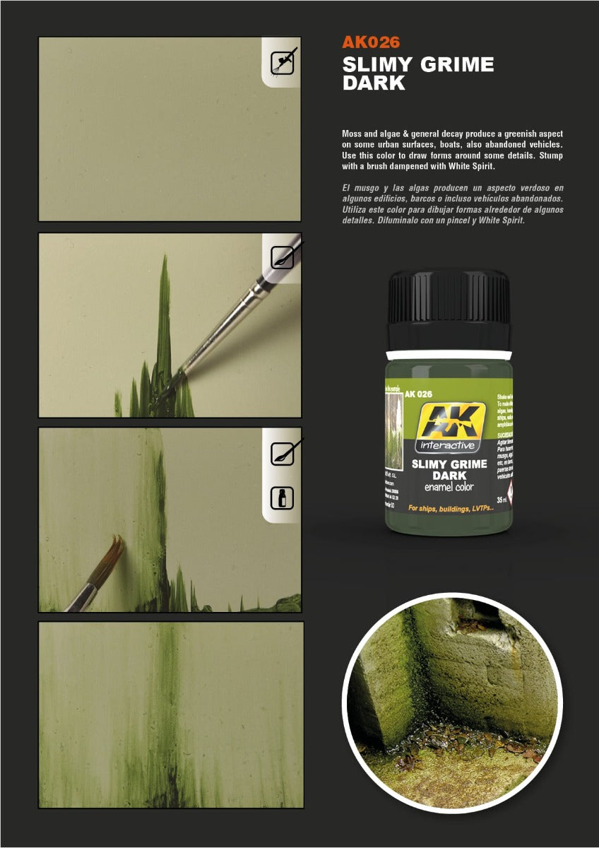 AK Interactive - Weathering Products - Slimy Grime Dark 35ml