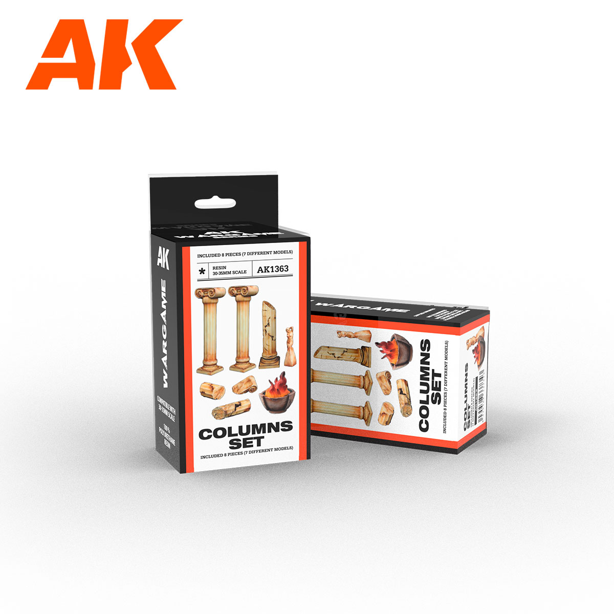 AK Interactive - Resins - Wargame Resin Scenery - Columns Set Wargame (Resin