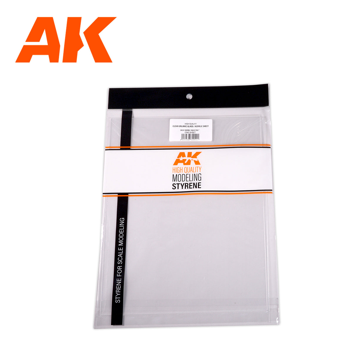 Ak Interactive - Styrene - 0.20 mm/0.008'' Thickness-Clear Organic Glass/Acryl