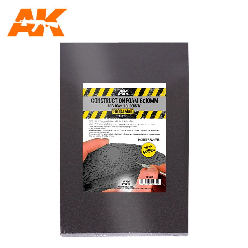 AK Interactive - Building Materials - Construction Foam 10mm - Blue Foam