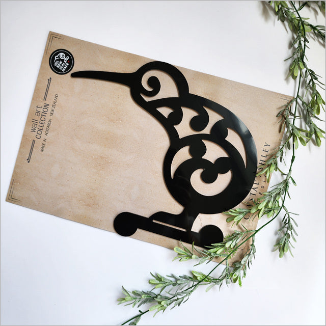 Wall Art - Koru Collection Kiwi Birds + Bees + Butterflies (Black ACM)