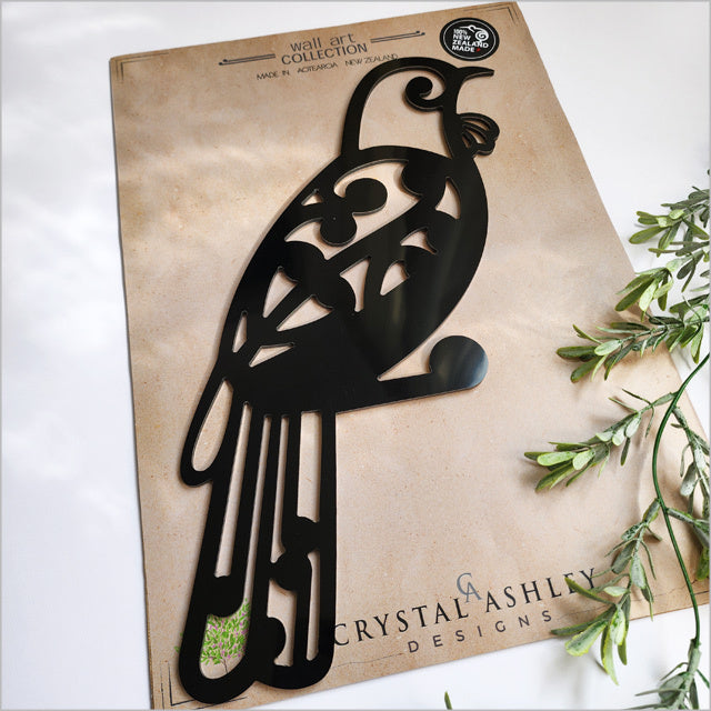 Wall Art - Koru Collection Tui Birds + Bees + Butterflies (Black ACM)