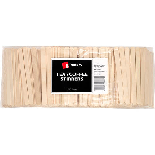 Gilmours Tea/Coffee Wooden Stirrers 1000pk