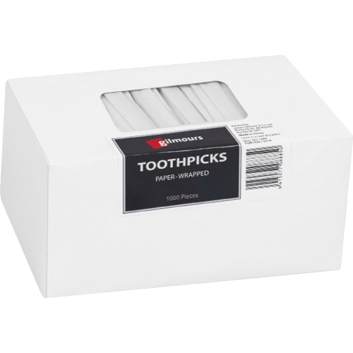Gilmours Paper Wrapped Toothpicks 1000pk