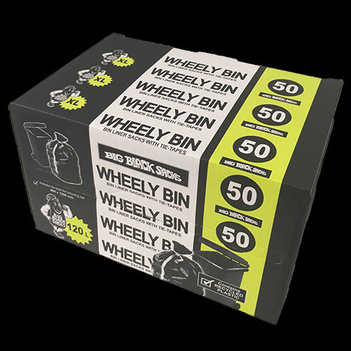 Big Black Sacks Wheely Bin Liners 120L 50pk
