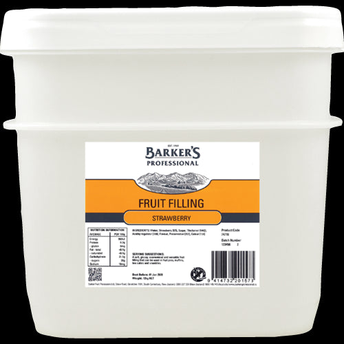 Barker's Strawberry Fruit Filling 12kg