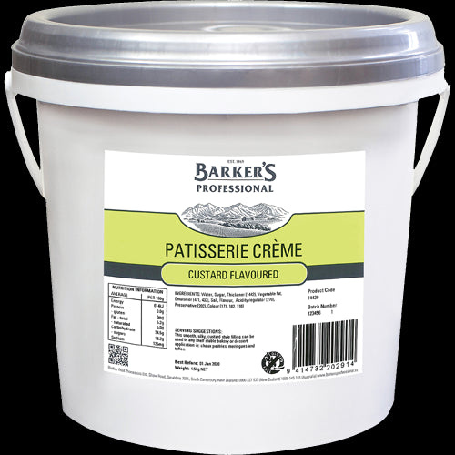 Barker's Custard Flavoured Patisserie Crčme 4.5kg