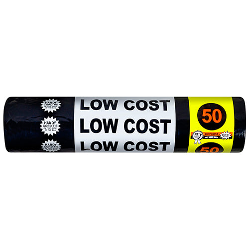 Big Black Sacks Low Cost Bulk Roll 50pk