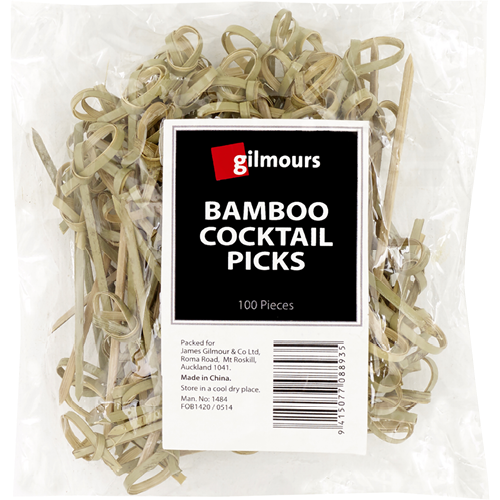 Gilmours Twist Cocktail Bamboo Picks 100pk