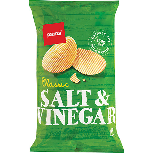Pams Salt & Vinegar Flavour Potato Chips 150g