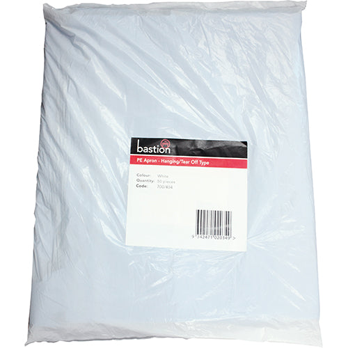 Bastion White Disposable Apron 50ea