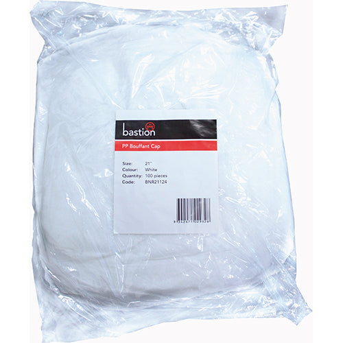Bastion White Bouffant Hat 21 inch 100pk