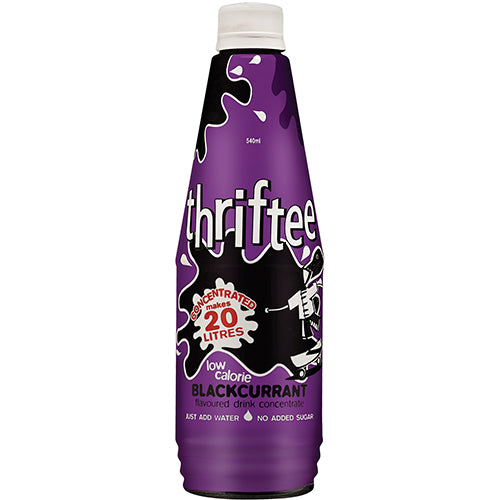 Thriftee Low Calorie Blackcurrant Flavoured Drink Concentrate 540ml