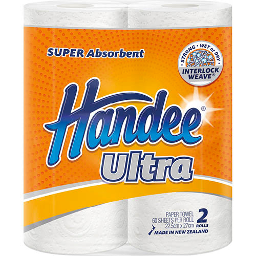 Handee Ultra 2 Ply Paper Towels 2pk