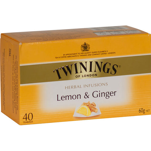 Twinings Infusions Lemon & Ginger Tea Bags 40pk