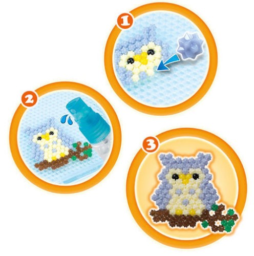 Aquabeads Star Friends Set includes 600+ colorful beads, 2 templates, and instructions for creative play for kids age 4+.