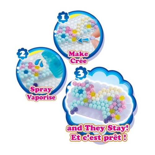 Aquabeads Set - Fairy World: 820 vibrant beads for crafting delightful fairy-themed designs, perfect for kids aged 4 and up.