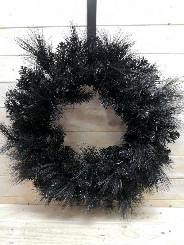Christmas Wreath - 24" Black Luxury Wreath X 140