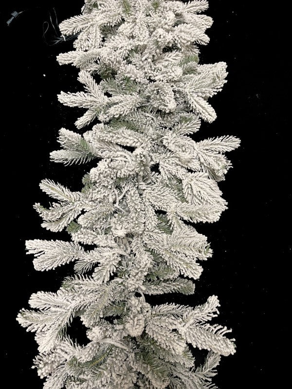 Christmas Garland - 200 cm Snowy Garland with Warm LED
