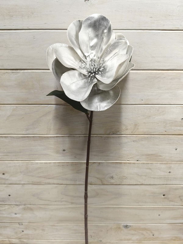 Artificial Flower - Single Large Silver Magnolia