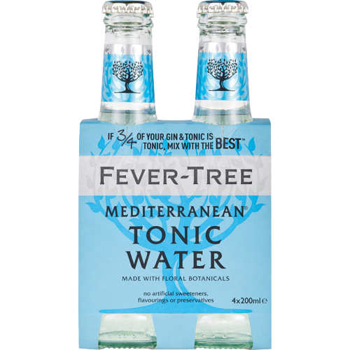 Fever-Tree Mediterranean Tonic Water Bottles 4 x 200ml