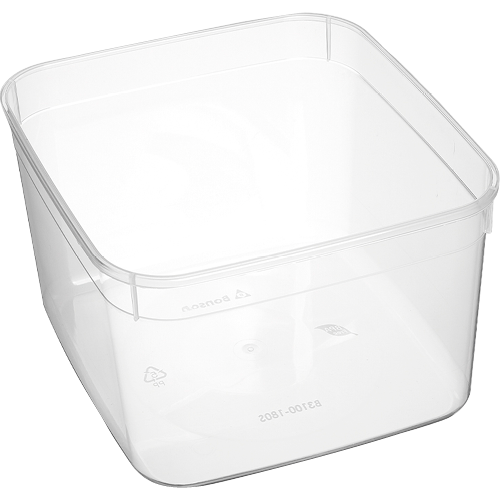 Bonson Square Plastic Container Clear 3.1L