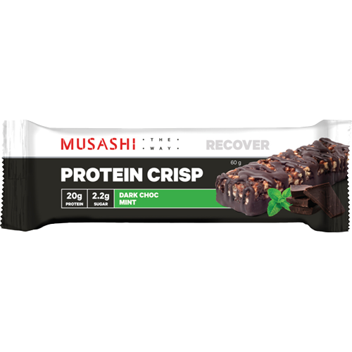 Musashi Dark Choc Mint Protein Crisp Bar 12 x 60g