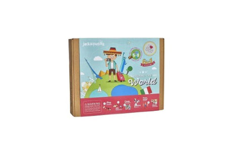 6-in-1 Craft Box Around The World, featuring diverse activities for kids to explore global cultures and creativity.