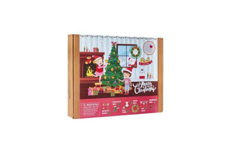 6-in-1 Craft Box featuring DIY Christmas ornaments, stockings, and a festive advent calendar for holiday creativity.