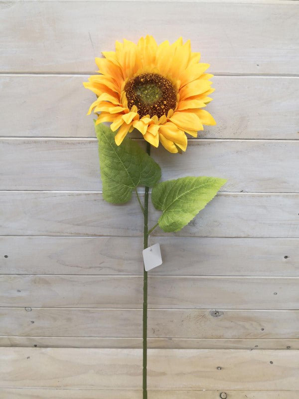 Artificial - Single Sunflower Stem