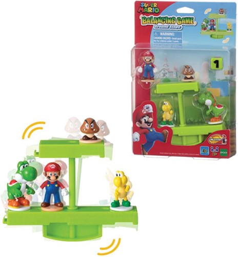 Balancing Game featuring Super Mario characters in a colorful tabletop design with connectable stages for family fun.