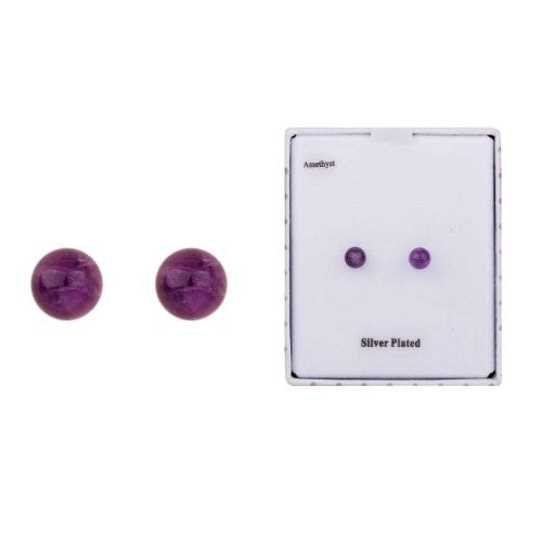Equilibrium Amethyst Studs Gemstone