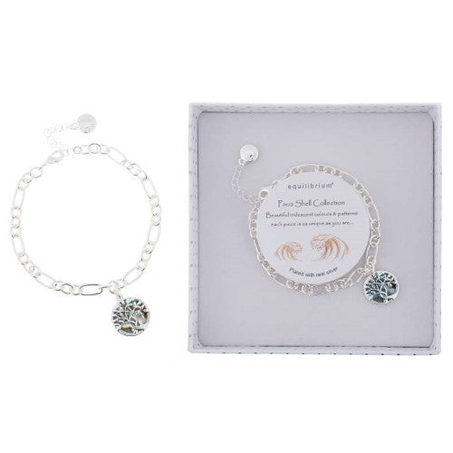 Equilibrium Paua Shell Tree of Life Bracelet