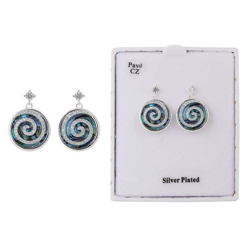 Equilibrium Paua Shell Swirl Earrings