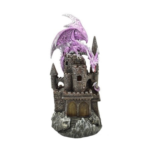 Ornament - Purple Majestic Dragon on Castle