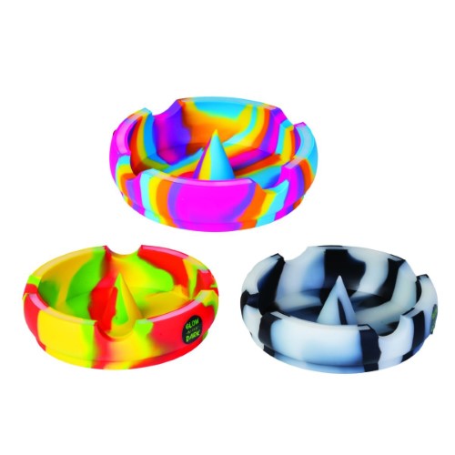 Silicone Ashtray - Glow In The Dark Spike (Set of 6 Assorted)