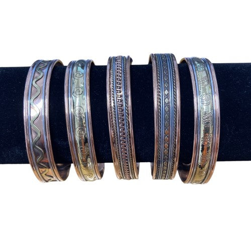 Bracelet - Copper Cuff Pack of 5 10mm Magnetic