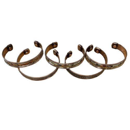 Bracelet - Copper Cuff Pack of 5 10mm Magnetic