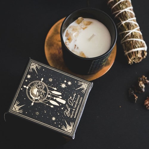 Boho Dreams Myrrh & Sandalwood Manifestation Candle 100gm