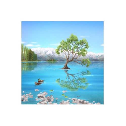Sophie Blokker Kiwiana 3D Square Ceramic Tile / Wall hanging  - Lake Wanaka
