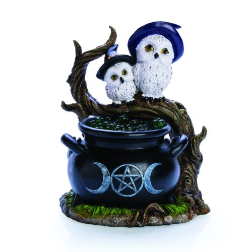 LED Light - Snowy Owl Cauldron (18.2cm)