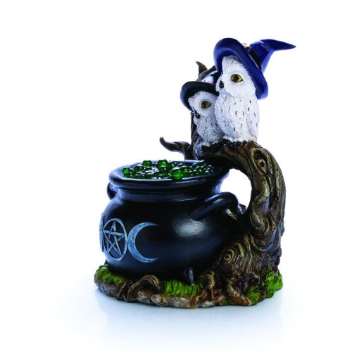 LED Light - Snowy Owl Cauldron (18.2cm)