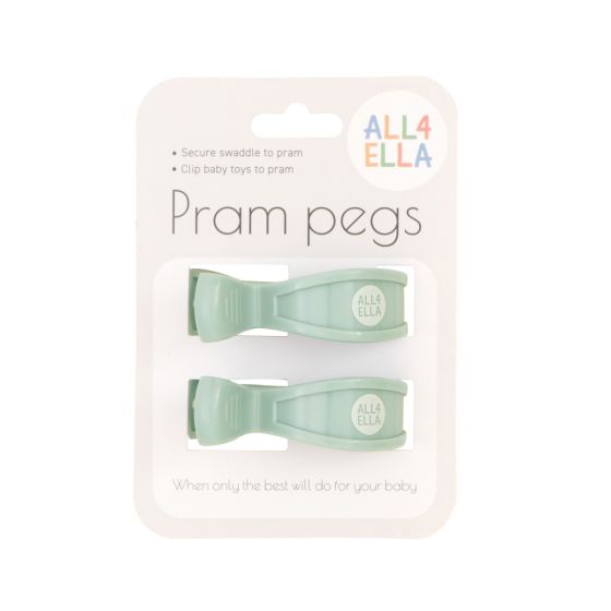 Pram Peg 2pk - Sage - All4Ella
