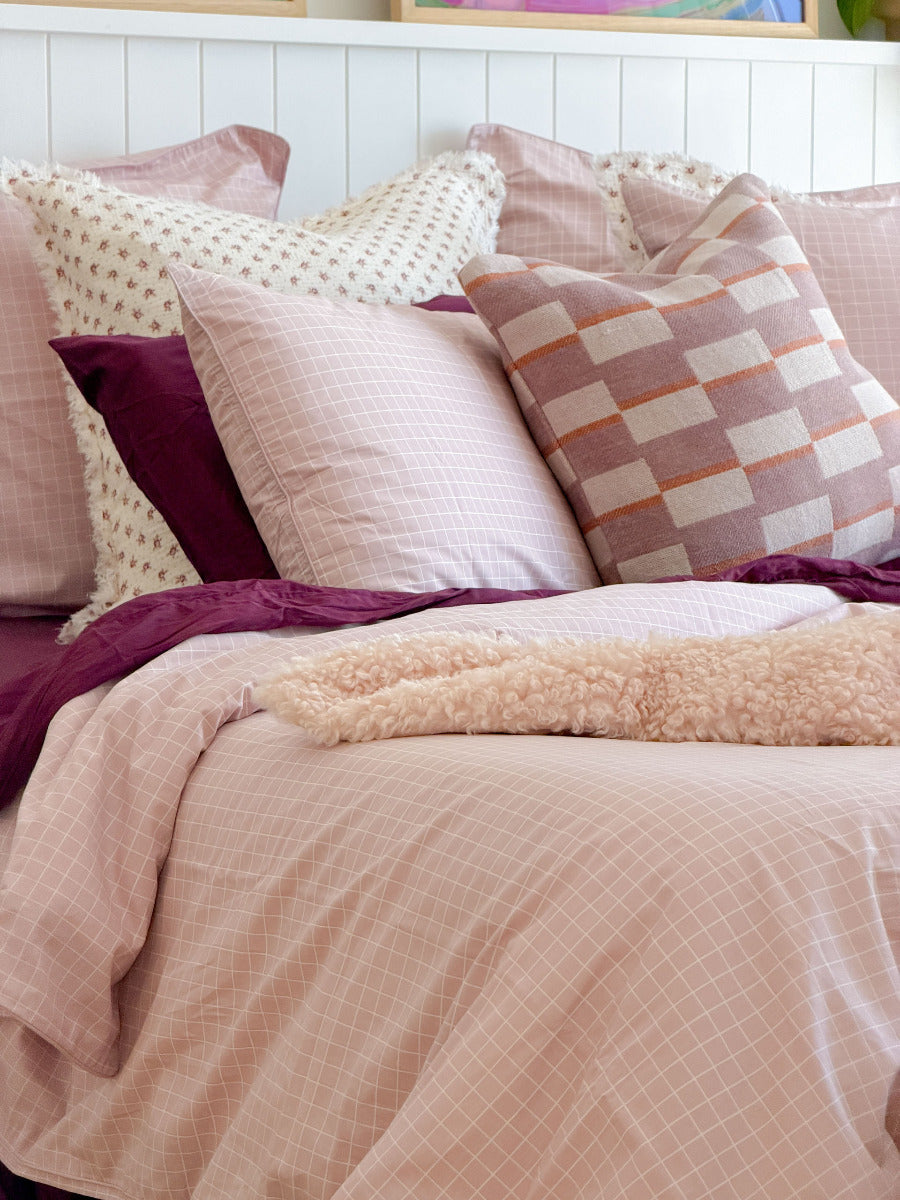 Cushion - Longley Dusk 48 x 48cm Linen House - 48cm x 48cm Purple